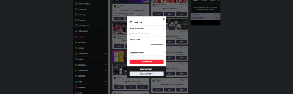 Instructions pour connecter un casino ZEbet en France