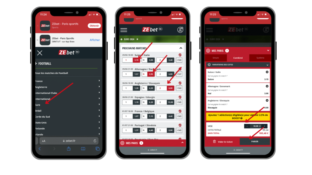 Application mobile au casino ZEbet en France